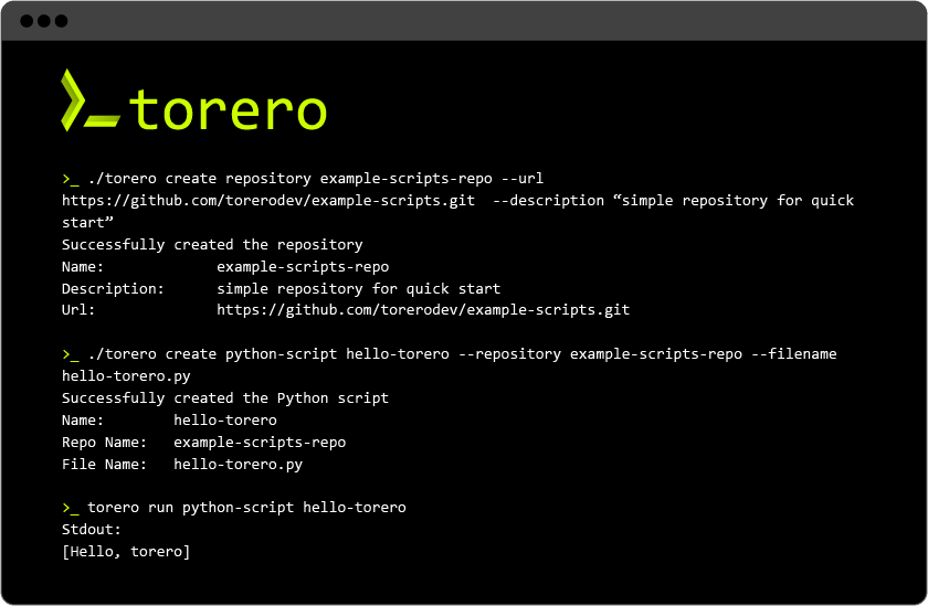 torero-dev tool